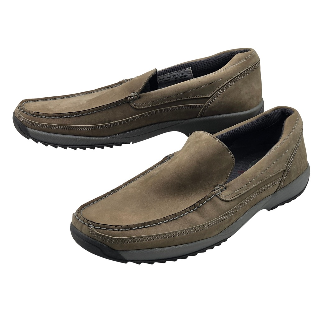 GH Bass Resident Loafers Moc Shoes Mens 13M Tan Leather Slip On Toe QNC7
